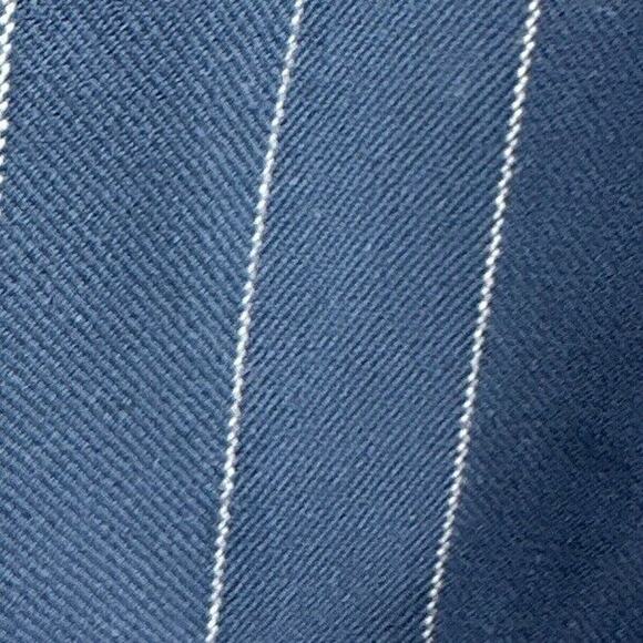 VTG Anne Klein Wool Pencil Skirt 10 Blue Pin Stripe Career Preppy Academia USA - Picture 8 of 14